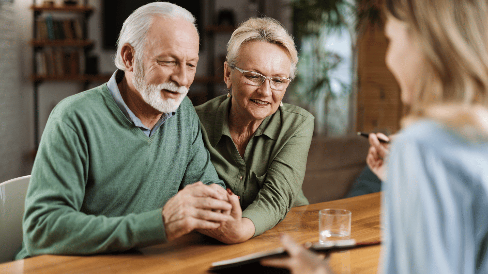 caregiver discussing benefits in-home care for seniors